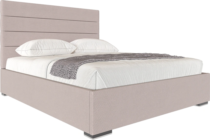 Кровать Гранда 160, мягкая, двуспальная, альба бежевый