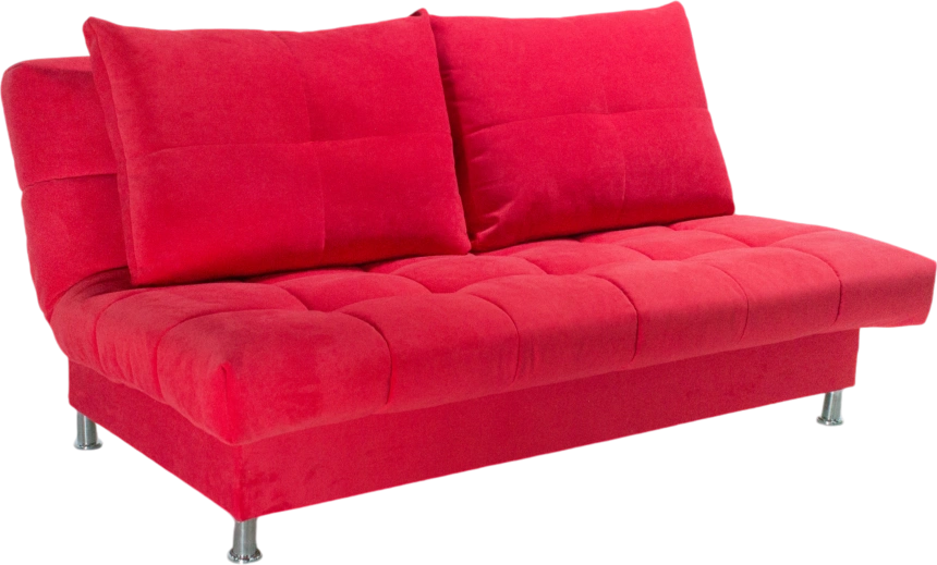 Диван прямой Финка 3, Тедди 644, ярко-красный