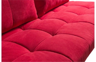 Диван прямой Финка 3, Тедди 644, ярко-красный
