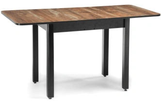 Кухонный обеденный раздвижной стол Баи, 110(139)х69х74, дуб юкон / черный