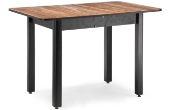 Кухонный обеденный раздвижной стол Баи, 110(139)х69х74, дуб юкон / черный