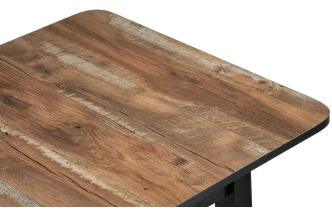 Кухонный обеденный раздвижной стол Баи, 110(139)х69х74, дуб юкон / черный