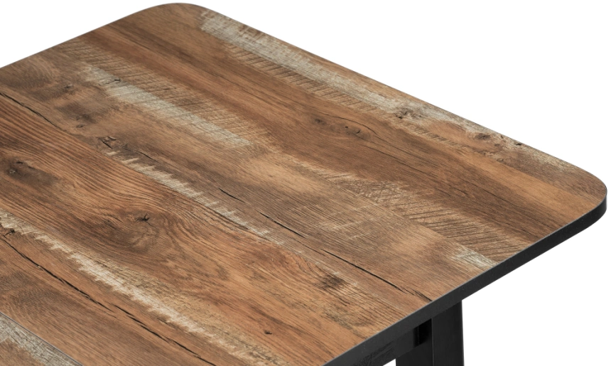 Кухонный обеденный раздвижной стол Баи, 110(139)х69х74, дуб юкон / черный