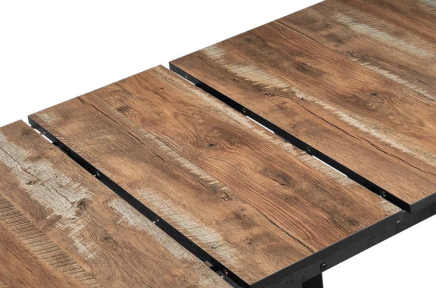 Кухонный обеденный раздвижной стол Баи, 110(139)х69х74, дуб юкон / черный