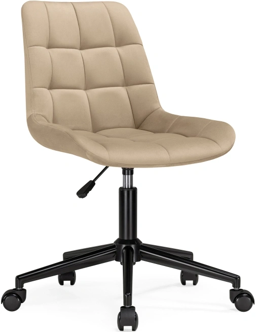 Офисный стул Честер, на колесиках, бежевый / черный