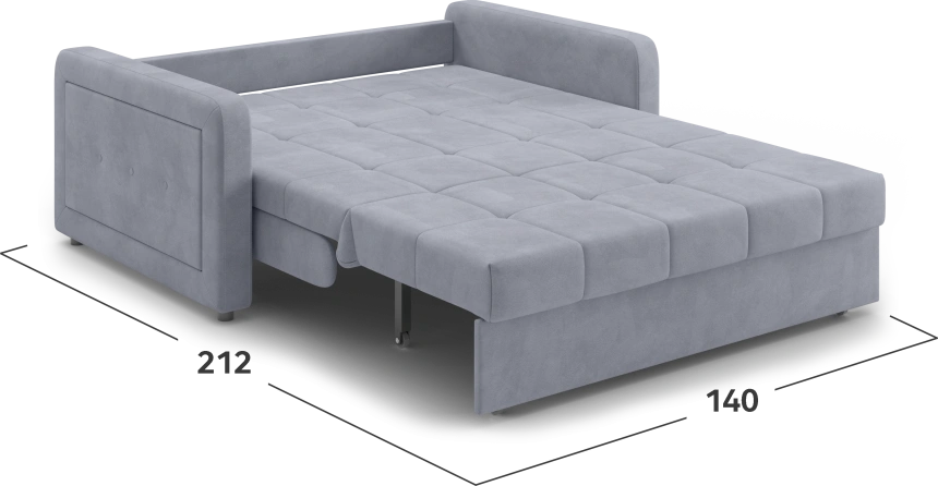 Диван прямой Инсбрук 140, модель 063, Balance 900 (светло-серый)