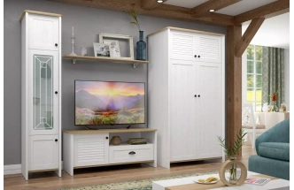 Стеллаж Тифани, Дуб небраска/Белый