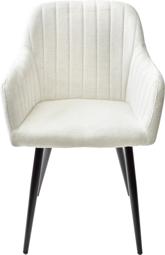 Стул Brandy, мягкий, WZ2042-01 молочный фактурный велюр, черный каркас