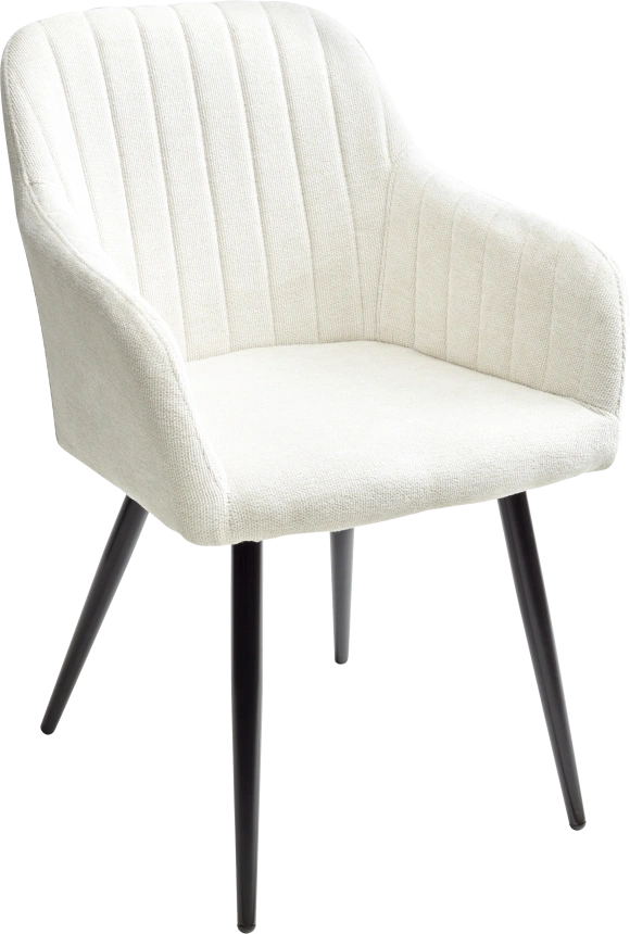 Стул Brandy, мягкий, WZ2042-01 молочный фактурный велюр, черный каркас