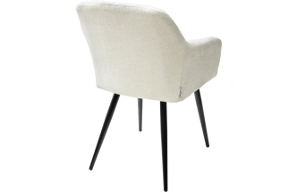 Стул Brandy, мягкий, WZ2042-01 молочный фактурный велюр, черный каркас