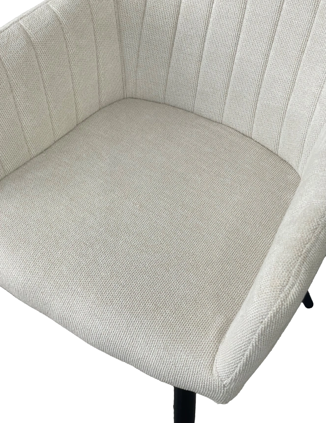 Стул Brandy, мягкий, WZ2042-01 молочный фактурный велюр, черный каркас