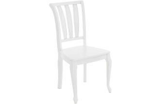 Стул Кабриоль, деревянный, жесткий, эмаль белая