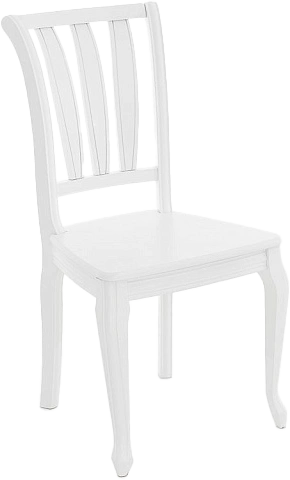 Стул Кабриоль, деревянный, жесткий, эмаль белая