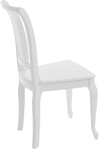 Стул Кабриоль, деревянный, жесткий, эмаль белая