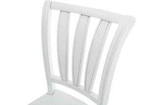 Стул Кабриоль, деревянный, жесткий, эмаль белая