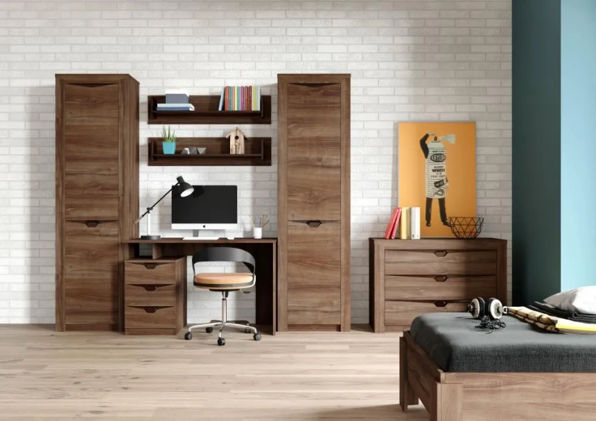 Гарнитур для молодёжной комнаты Соренто, композиция 3, дуб стирлинг