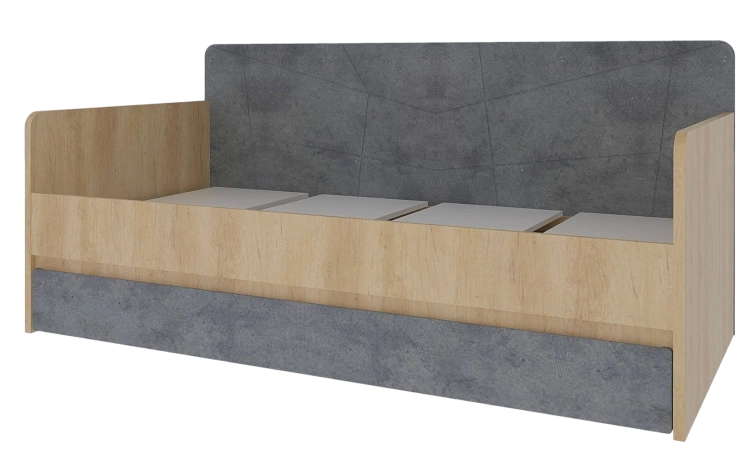 Модульная детская спальня Киото 2, дуб небраска / бетон тёмный