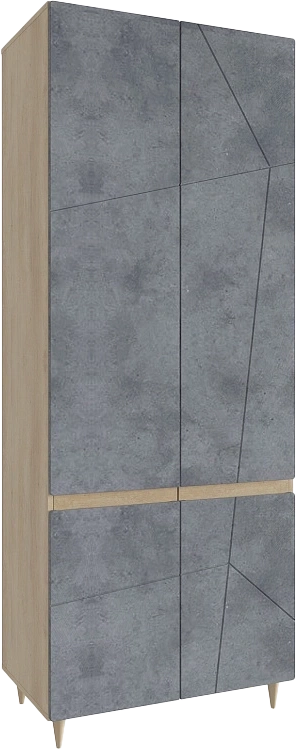 Модульная детская спальня Киото 2, дуб небраска / бетон тёмный