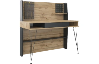 Стол компьютерный  Нобира, антрацит / дуб ирландский