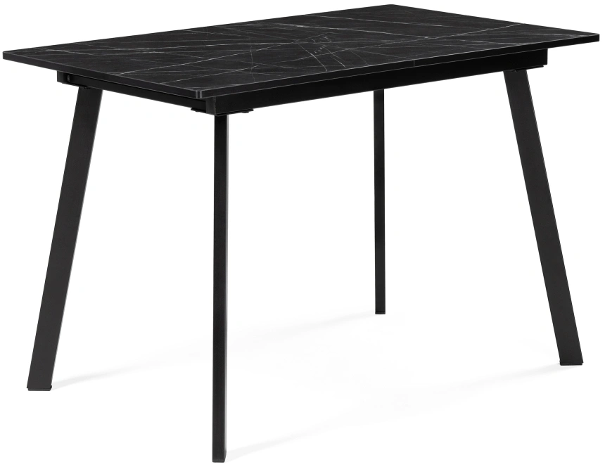 Кухонный раздвижной стол Агни, 110(140)х68х76, ЛДСП, файерстоун / черный матовый