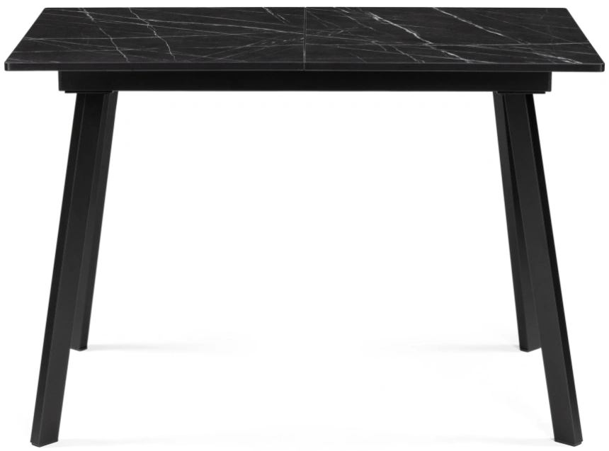 Кухонный раздвижной стол Агни, 110(140)х68х76, ЛДСП, файерстоун / черный матовый