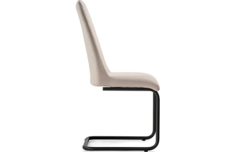 Стул Лулла, на полозьях, бежевый / черный