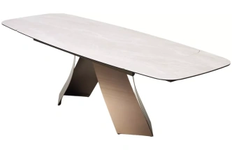 Обеденный раздвижной стол Yon 180 TL-109, испанская керамика, шоколадное золото каркас