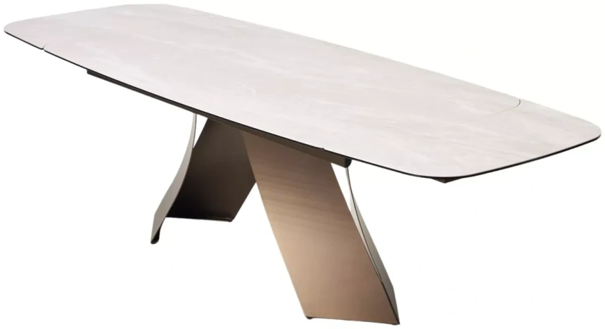 Обеденный раздвижной стол Yon 180 TL-109, испанская керамика, шоколадное золото каркас