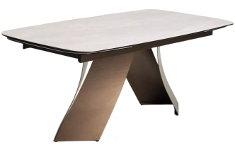 Обеденный раздвижной стол Yon 180 TL-109, испанская керамика, шоколадное золото каркас