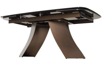 Обеденный раздвижной стол Yon 180 TL-109, испанская керамика, шоколадное золото каркас