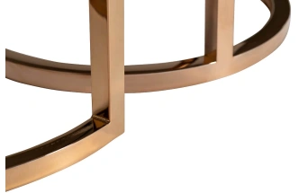 ​Комплект журнальных столов 57EL-ET101B, 60x60x63, искусственный мрамор, белый мрамор / золото