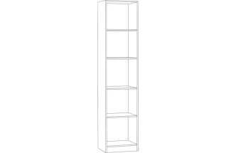 Шкаф-пенал Ливерпуль, белый / ясень ваниль