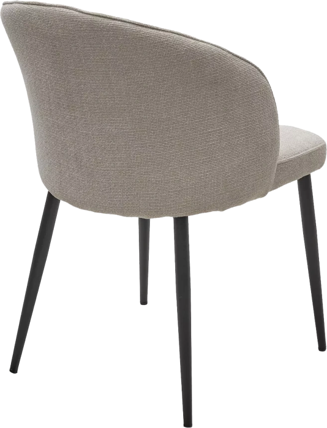 Стул Gloria, мягкий, White Chacha-140, ткань, черный каркас