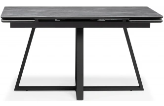 Обеденный раздвижной стол Памелла 140(200), керамика, серый мрамор / черный