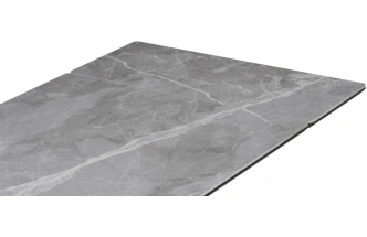 Обеденный раздвижной стол Памелла 140(200), керамика, серый мрамор / черный