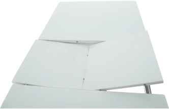 Кухонный стол Гамбург, белый, стекло СВ, каркас хром