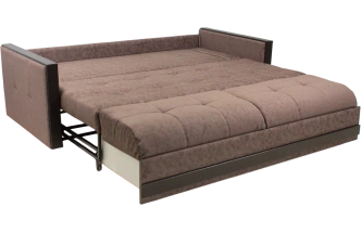 Диван прямой Адель 2, Подушки Ankona 02, основная ткань Ankona 09, декор Венге