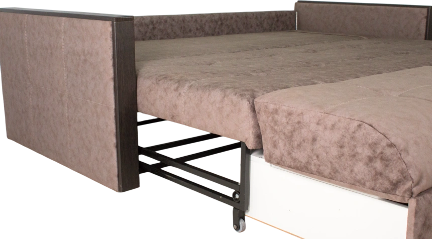 Диван прямой Адель 2, Подушки Ankona 02, основная ткань Ankona 09, декор Венге