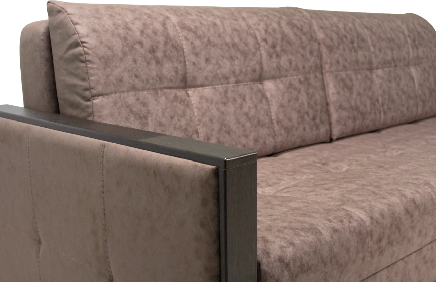 Диван прямой Адель 2, Подушки Ankona 02, основная ткань Ankona 09, декор Венге