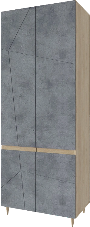 Модульная гостиная Киото, дуб небраска / бетон тёмный