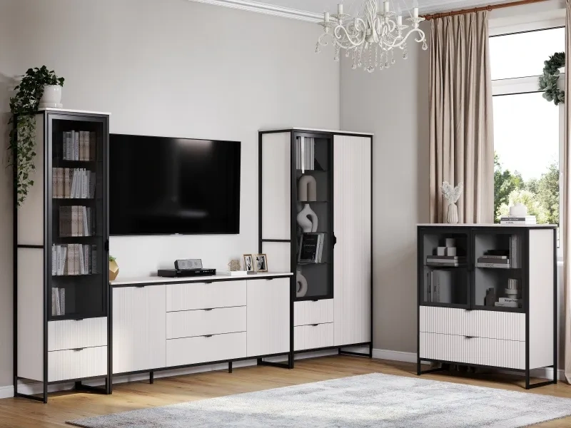 Тумба Нора, с глухими дверями, персидский жемчуг