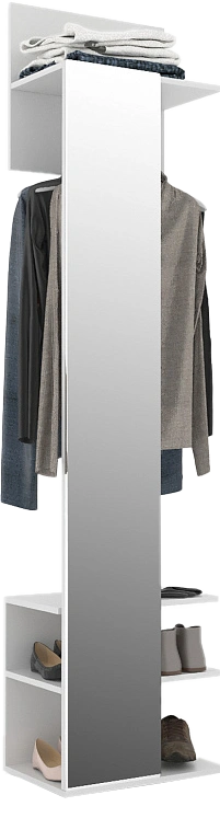 Модульная прихожая Омега, белый / чёрный графит