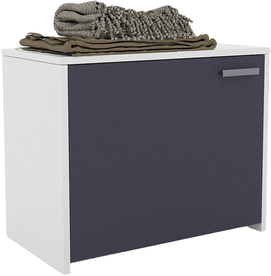 Модульная прихожая Омега, белый / чёрный графит