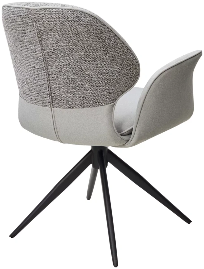 Стул Lenne, поворотный, серый Milan-450, ткань, Mohair-151, ткань, черный
