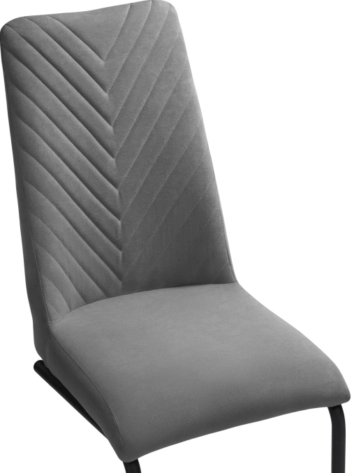 Стул Лулла, на полозьях, серый / черный