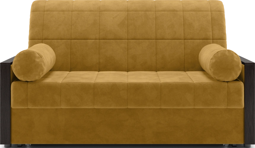 ​Диван прямой Токио 140, модель 062, Ultra Mustard​ (соломенный​) / венге