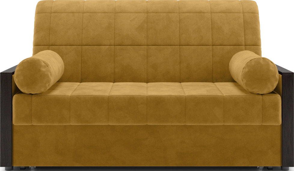 ​Диван прямой Токио 140, модель 062, Ultra Mustard​ (соломенный​) / венге