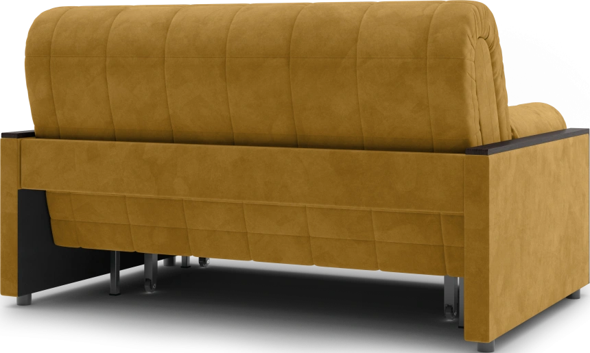 ​Диван прямой Токио 140, модель 062, Ultra Mustard​ (соломенный​) / венге