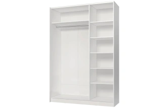 Шкаф-купе Марвин-3 двухдверный,183x220, Белый / Белый глянец