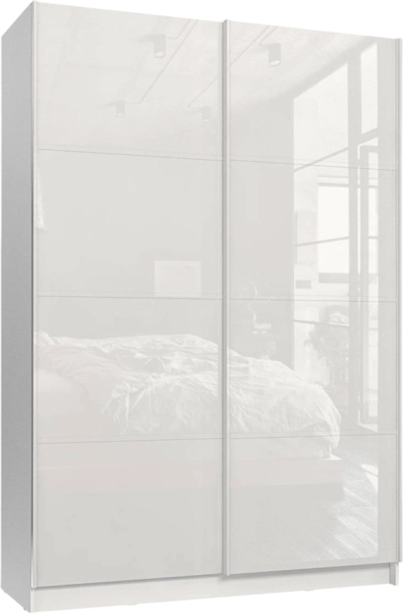 Шкаф-купе Марвин-3 двухдверный,183x220, Белый / Белый глянец
